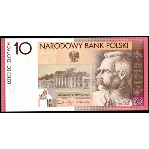 10 złotych 2008 - 90 Rocznica Odzyskania Niepodległości 