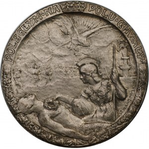 Medal - Poległym na polu chwały 1915 - autorstwa S. Lewandowskiego - bez daty na awersie