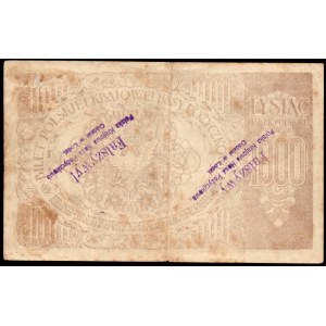 1000 marek 1919 - III Ser X - fałszerstwo - wyłapany - ostemplowany