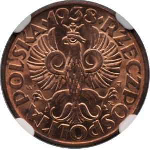 2 grosze 1938 MS 63RD