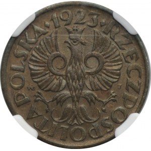 5 groszy 1923 - mosiądz - NGC MS62