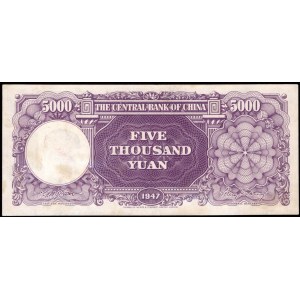 CHINY - 5000 yuan 1947 