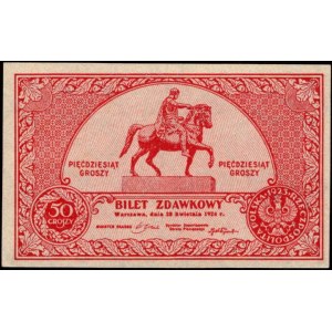 50 groszy 1924 - Bilet Zdawkowy