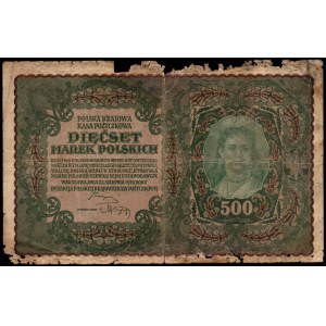 500 marek polskich 1919 - fałszywy numerator