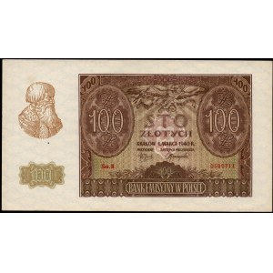 100 złotych 1940 seria - B - ORYGINALNY
