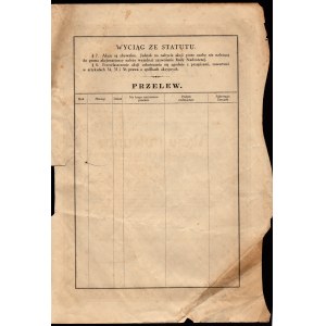 Cukrownia i Rafinerja LEŚMIERZ - Akcja Imienna - 3500 złotych 1931