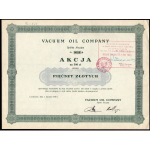 VACUUM OIL COMPANY Spółka Akcyjna - 500 złotych 1930