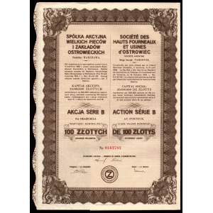 Wielkie Piece i Zakłady Ostrowieckie - 100 złotych 1935 - seria B