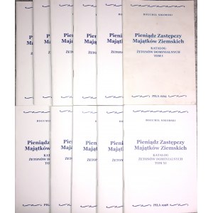 Bogumił Sikorski - Pieniądz Zastępczy Majątków Ziemskich - katalog żetonów dominalnych - 11 tomów