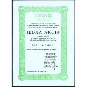 Diora - Spółka Akcyjna - 1 x 250 000 złotych 1991