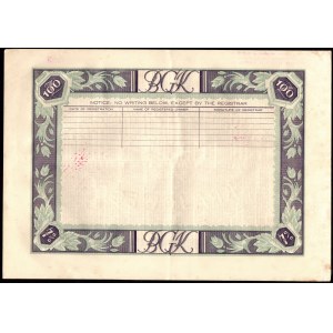 7% List Zastawny Banku Gospodarstwa Krajowego - 100 złotych 1933