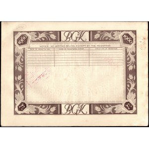 7% List Zastawny Banku Gospodarstwa Krajowego - 1000 złotych 1931