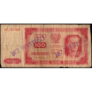 100 złotych 1948 - HF - BEZ WARTOŚCI - Wycofany z obiegu