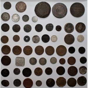 Zestaw 57 monet - Polska - Rosja - Niemcy - Francja oraz inne