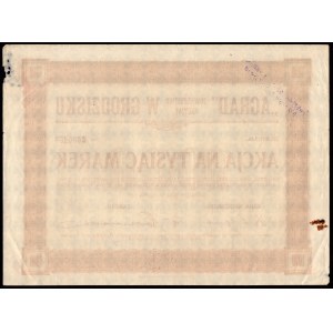 AGRAD - Towarzystwo Akcyjne w Grodzisku - 1000 marek 1922 -