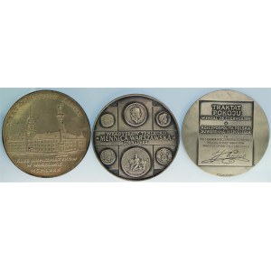Medale - set 3 sztuk- Zygmunt III, Dr W. Terlecki, J. Paderewski