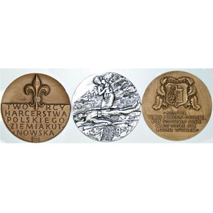 Medale set 3 sztuki - A. Małkowski, Ks.M. Strzoda, 9.V.1945 wyzwolenie -