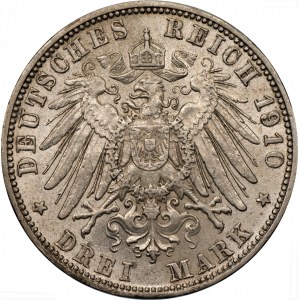 NIEMCY - Bawaria - Otto - 3 marki 1910 - (D) Monachium