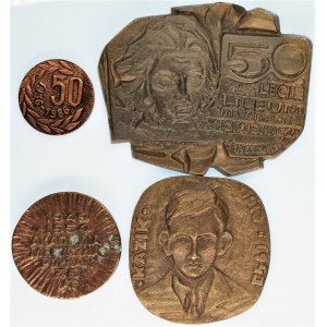 Zestaw 4 Medali związanych z oświatą