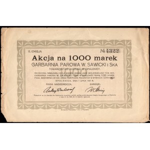 Garbarnia parowa W.Sawicki i spółka w Opalenicy - 1000 marek 1921