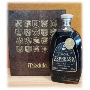 Miodula Espresso cold brewed coffee liqueur 0.5L 30% In an elegant wooden package In tribute to J. Laski