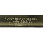 Projekt witryny sklepowej z artykułami firmy BLASK, kurs dekoracyjny 1933r. ,[AW]