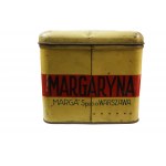 [Warszawa] MARGA Sp. z o.o. Warszawa Margaryna TRYUMF , oryginalne, duże, blaszane opakowanie na margarynę