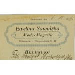 [INOWROCŁAW] Ewelina Sawińska Mode - Magazin , RACHUNEK z 6.11.1916r.