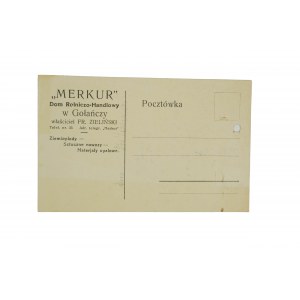 [GOŁAŃCZ] Merkur Dom Rolniczo-Handlowy w Gołańczy właściciel Fr. Zieliński, POCZTÓWKA z grudnia 1932r.