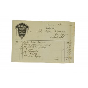 [BYDGOSZCZ] A. Franz Sklep specjalistyczny Rękodzieło RACHUNEK z dnia 10.4.1916r.