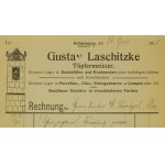 [INOWROCŁAW] Gustav Laschitzke , zdun , RACHUNEK z 1915r.