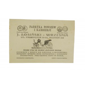 [WRZEŚNIA] Fabryka powozów i karoserii J. Łosiński ul. Fabryczna 31-32, Września