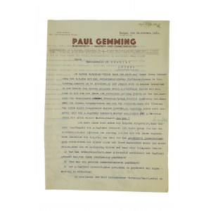 [ŚMIGIEL] Paul Gemmig , budowniczy KORESPONDENCJA z 22 czerwca 1931r.