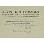 [POZNAŃ] Jan Kajewski Dom Handlowy i reprezentacja firm krajowych zagranicznych KORESPONDENCJA z dnia 13 kwietnia 1937r.