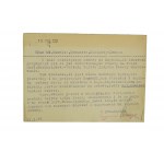 [KATOWICE] Zygmunt Krieger Hurtownia zegarków POCZTÓWKA z dnia 13.1.1932r.