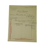 HIPOLIT ROBIŃSKI Hurtowny handel win [z błędem] Poznań ul. św. Marcina 23, datowany 21 kwietnia 1916r.