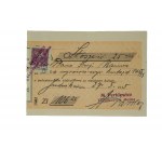 M. Perkiewicz Ludwikowo Fabryka ceramiczna , cegielnia i tartak RACHUNEK, KOPERTA i KWIT ZAPŁATY, maj 1935r.