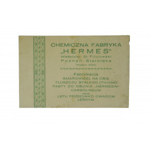 [POZNAŃ] Chemiczna Fabryka HERMES St. Filipowski REKLAMA