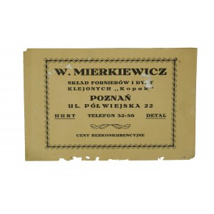 [POZNAŃ] W. Mierkiewicz Skład fornirów klejonych Kopak