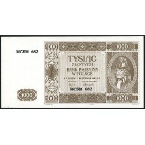 Rekonstrukcja 1000 złotych 1941 (2004) Krakowiak - MCSM 682 - DESTRUKT