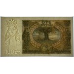 100 złotych 1932-1934 - niedokończony druk