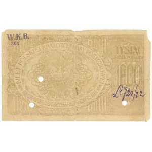 FAŁSZERSTWO Z EPOKI - 1.000 marek polskich 1919 - Ser. ZAA.