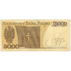 500 złotych 1982 przeróbka na 5.000 złotych - seria EC - FALSYFIKAT