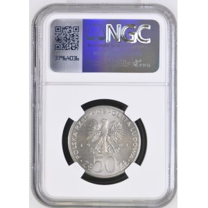 PRL, 50 złotych 1983 150 Lat Teatru Wielkiego (Teatr Wielki) NGC MS68 TOP POP