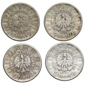 II RP, Zestaw 2 złote 1934 Piłsudski