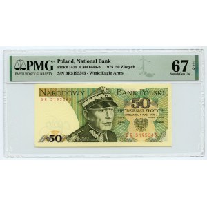 50 złotych 1975 - seria BR - PMG 67 EPQ