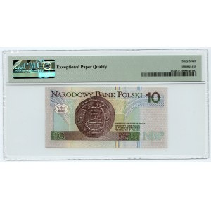 10 złotych 1994 - seria AA 0000415 - niski numer seryjny - PMG 67 EPQ