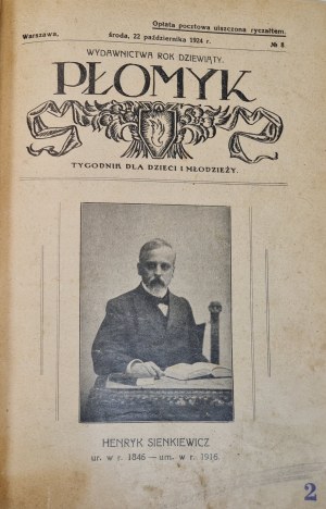 PŁOMYCZEK Tygodnik ilustrowany dla młodszej dziatwy 1924/1925 + PŁOMYK Tygodnik dla dzieci i młodzieży 1924/1925