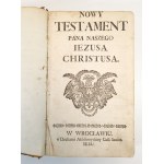 NOWY TESTAMENT PANA NASZEGO IEZUSA CHRISTUSA wyd.WROCŁAW RZADKIE! [BIBLIA SACRA TOM 2]