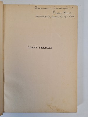 SARYUSZ STOKOWSKA M. - CORAZ PRĘDZEJ published 1936 cover by Jan Marcin Szancer